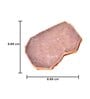 Rose Quartz Rose Gold Plated Coaster Set of 4 for Bar, Beer, Coffee, Tea