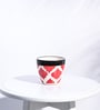 Rose Red Ceramic Apple Shape Desk Pot Planter