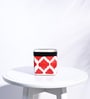 Rose Red Ceramic Square Shape Desk Pot Planter