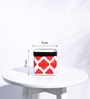 Rose Red Ceramic Square Shape Desk Pot Planter