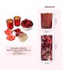 Set Of 4 Pink Wax Rose Scented Candle For Soothing Fragrance And Special Occasions