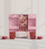 Set Of 4 Pink Wax Rose Scented Candle For Soothing Fragrance And Special Occasions