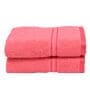 Pink Solid 500 GSM Cotton Hand Towels (Set of 2)