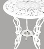Rose Metal Table & Chair Set in White Colour