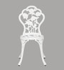 Rose Metal Table & Chair Set in White Colour