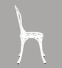 Rose Metal Table & Chair Set in White Colour