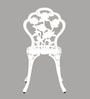 Rose Metal Table & Chair Set in White Colour