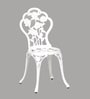 Rose Metal Table & Chair Set in White Colour