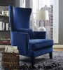 Rose Wing Chair in Navy Blue Colour