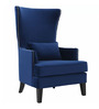 Rose Wing Chair in Navy Blue Colour