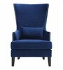 Rose Wing Chair in Navy Blue Colour