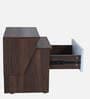 Rosebud BedsideTable In Columbian Walnut & Frosty White Glossy Color