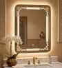 Rosegold Aluminium Frame Rectangular With Round Corner Wall Mirror 18 X 24 In