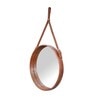 20 Inch RoseGold Hanging Mirror with Leather Strap