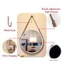 20 Inch RoseGold Hanging Mirror with Leather Strap