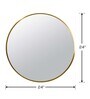 24 Inch RoseGold Round Mirror in Steel Frame