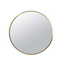 24 Inch RoseGold Round Mirror in Steel Frame