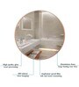 24 Inch RoseGold Round Mirror in Steel Frame