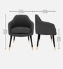 Roselle Suede Accent Chair in Dark Grey Colour