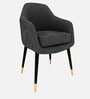 Roselle Suede Accent Chair in Dark Grey Colour