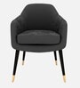 Roselle Suede Accent Chair in Dark Grey Colour