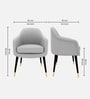 Roselle Suede Accent Chair In Grey Colour