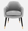 Roselle Suede Accent Chair in Grey Colour