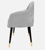 Roselle Suede Accent Chair in Grey Colour