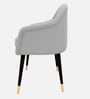Roselle Suede Accent Chair In Grey Colour