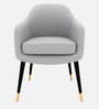 Roselle Suede Accent Chair In Grey Colour