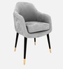 Roselle Suede Accent Chair in Grey Colour