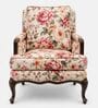 Roselle Teak Wood Lounge Chair In Multicolor Roselle Teak Wood Lounge Chair In Multicolor