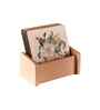 Rosemary Wooden Coaster Set of 6 with Stand