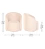 Rosemont Velvet Fabric Barrel Chair in Cream Color