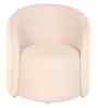 Rosemont Velvet Fabric Barrel Chair in Cream Color