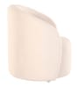 Rosemont Velvet Fabric Barrel Chair in Cream Color
