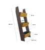 Rosewood & Oak Yellow Wood Polymer Composite Three Step Ladder Large Planter