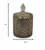 Roshni Diamond  Mercury  Shiny Glass Table Tealight Holder