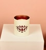 Roshni Lotus White Iron & Glass (Set of 2) Votive Candle Holder