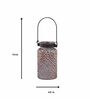 Roshni
Patterned 9.5 Inch Black Glass & Iron Candle
Holder