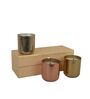 Roshni Rose Gold Iron (Set of 3) Scented Jar Candle