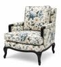 Rosia Teak Wood Arm Chair With Suede Fabric In White Colour