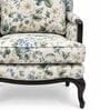 Rosia Teak Wood Arm Chair With Suede Fabric In White Colour
