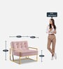 Ross Lounge Chair in Baby Pink Colour