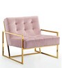 Ross Lounge Chair in Baby Pink Colour
