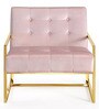 Ross Lounge Chair in Baby Pink Colour