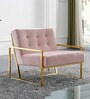Ross Lounge Chair in Baby Pink Colour