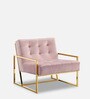 Ross Lounge Chair in Baby Pink Colour