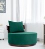 Rosseate Sheesham Wood Slipper Chair In Green Color