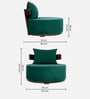 Rosseate Sheesham Wood Slipper Chair In Green Color
